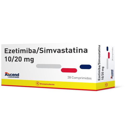 Ezetimiba/Simvastatina Comprimidos 10 mg/10 mg x 28 Ascend (Ezetimibe/Simvastatina)
