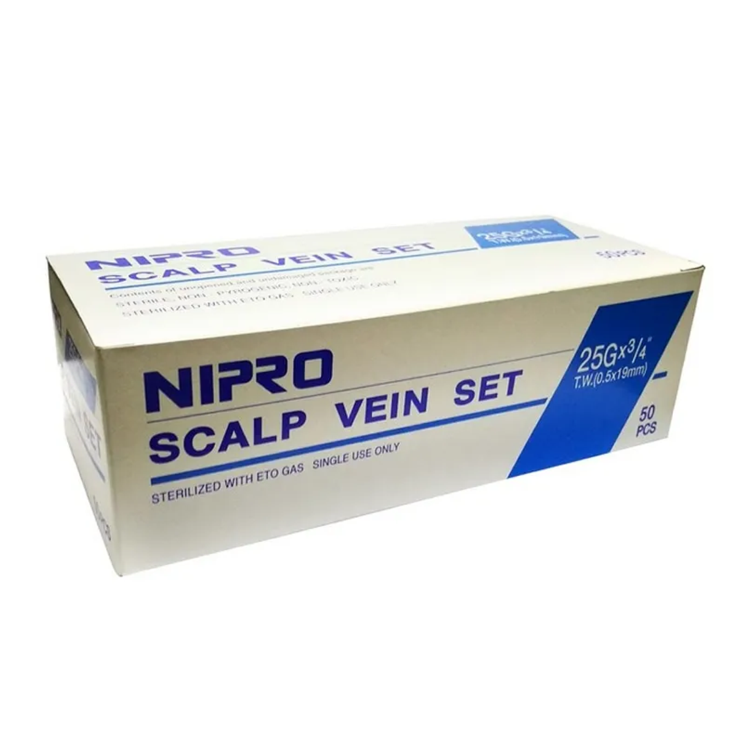 Mariposa Scalp 22 G x 3/4 x 50 Unidades Nipro