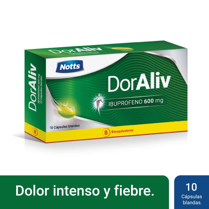Doraliv Cápsulas 600 mg x 10 Notts (Ibuprofeno)