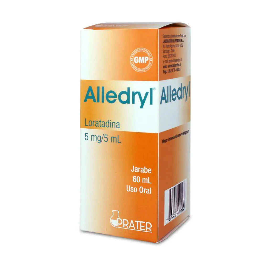 Alledryl Jarabe 5mg/5ml x 60 ml (Loratadina)
