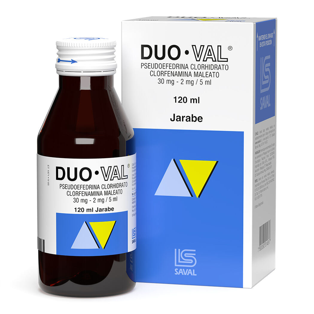 Duoval Jarabe x 120 ml (Pseudoefedrina/Clorfenamina)