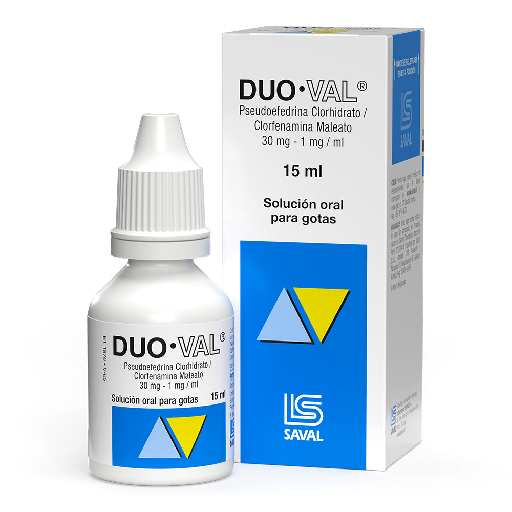 Duoval Gotas x 15 ml (Pseudoefedrina/Clorfenamina)