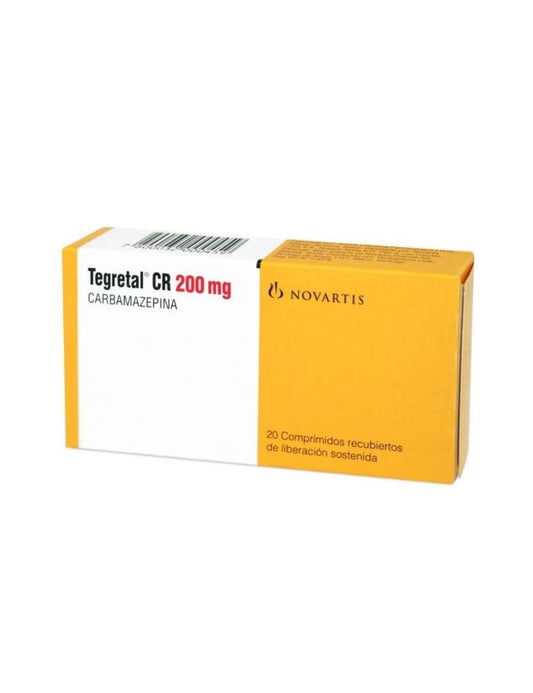 Tegretal-Cr Comprimidos 200 mg x 20 (Carbamazepina)