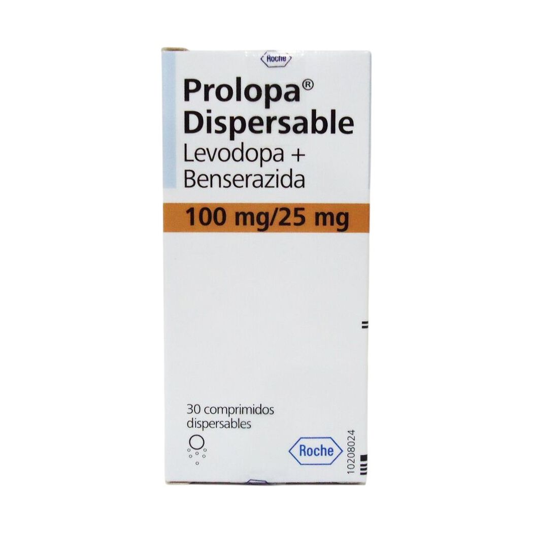 Prolopa Dispersables Comprimidos 100/25 mg x 30 (Levodopa+Benserazida)