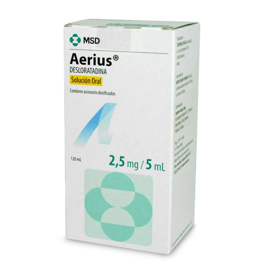 Aerius Solución Oral 2,5mg/5ml x 120 ml (Desloratadina)