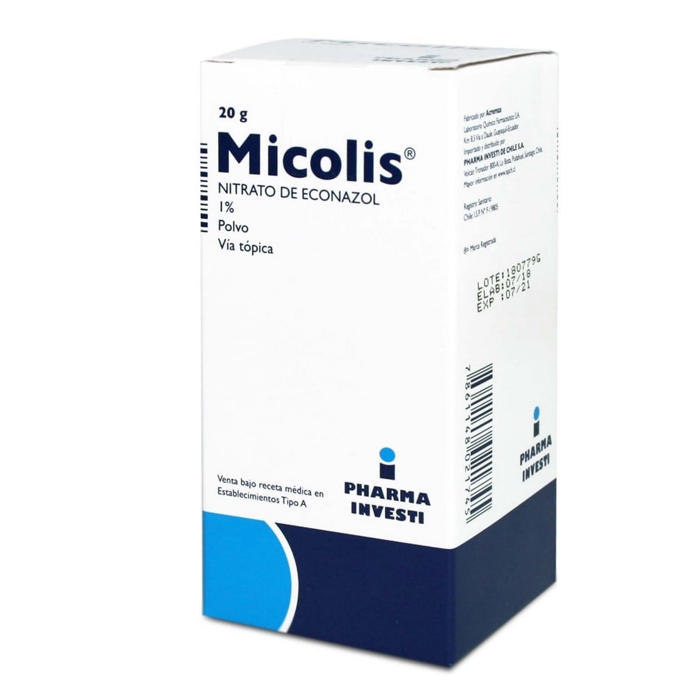 Micolis Polvo 1% x 20 Gr (Econazol)