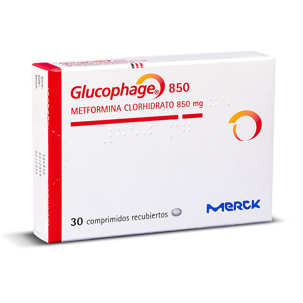 Glucophage Comprimidos 850 mg x 30 (Metformina)