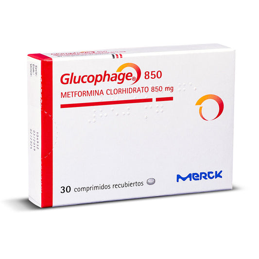 Glucophage Comprimidos 850 mg x 30 (Metformina)