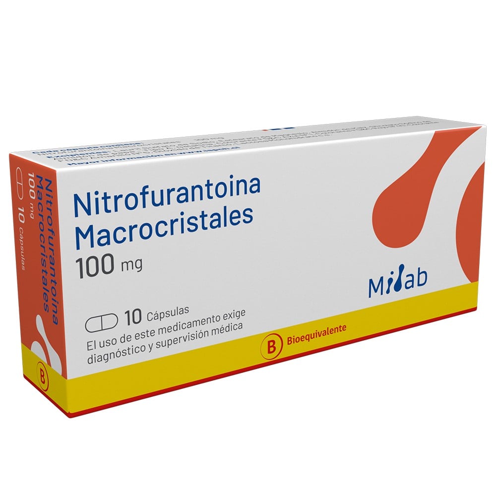Nitrofurantoina Macro Cápsulas 100 mg x 10 Mint