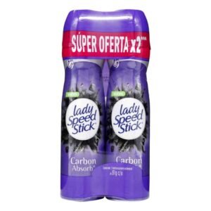 Lady Speed Stick Deo Carbon Absorb x 45 Gr x 2 Unidades