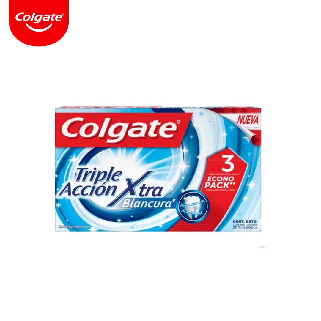 Colgate Crema Dental Triple Acc Xtra Blanc 125 ml x 2 Unidades