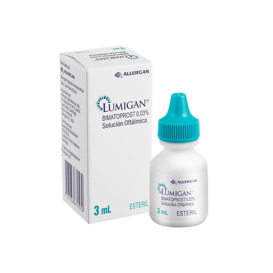 Lumigan Solución Oftálmica 0,03% x 3 ml (Bimatoprost)