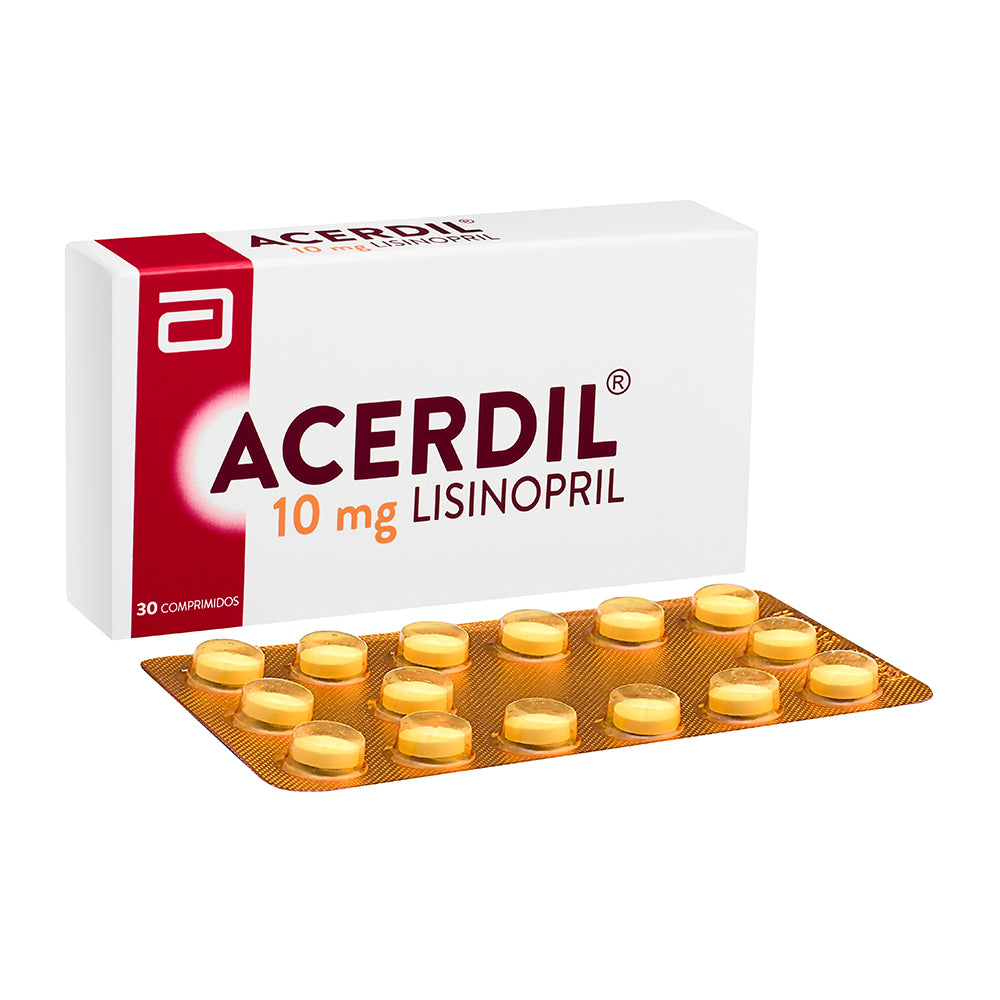 Acerdil Comprimidos 10 mg x 30 (Lisinopril)