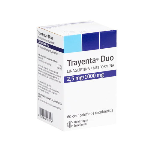 Trayenta Duo Comprimidos 2,5mg/1000 x 60 (Linagliptina/Metformina)