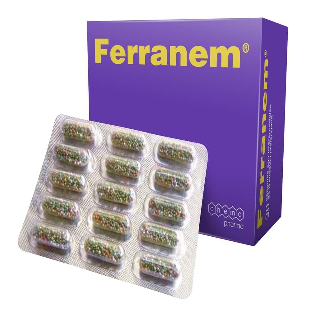 Ferranem Microgranulos Cápsulas x 30 (Vitc/Acfolico/Vitb12/Hierro)