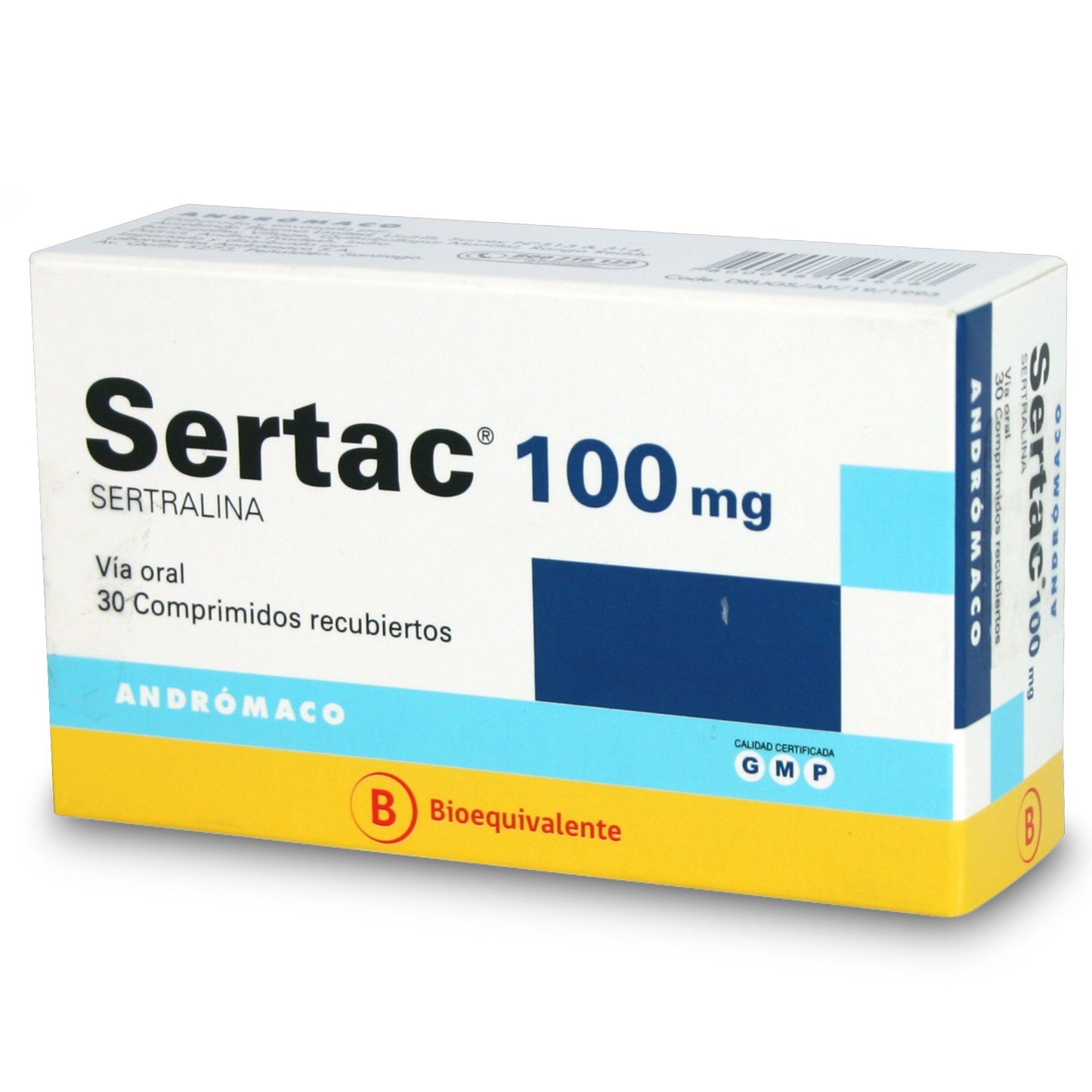 Sertac Comprimidos 100 mg x 30 (Sertralina)