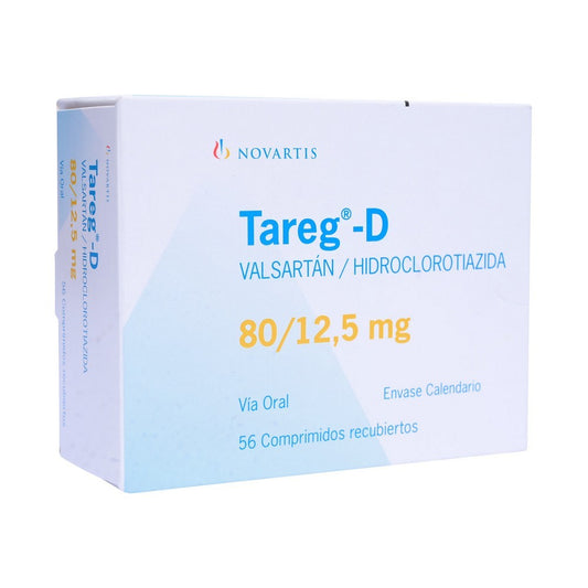Tareg-D Comprimidos 80/12,5 mg x 56 (Valsartan/Hidroclorot)