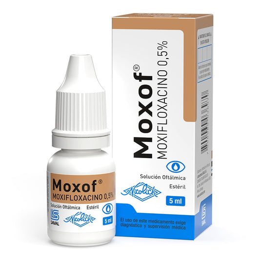 Moxof Solución Oftálmica 0,5% x 5 ml (Moxifloxacino)