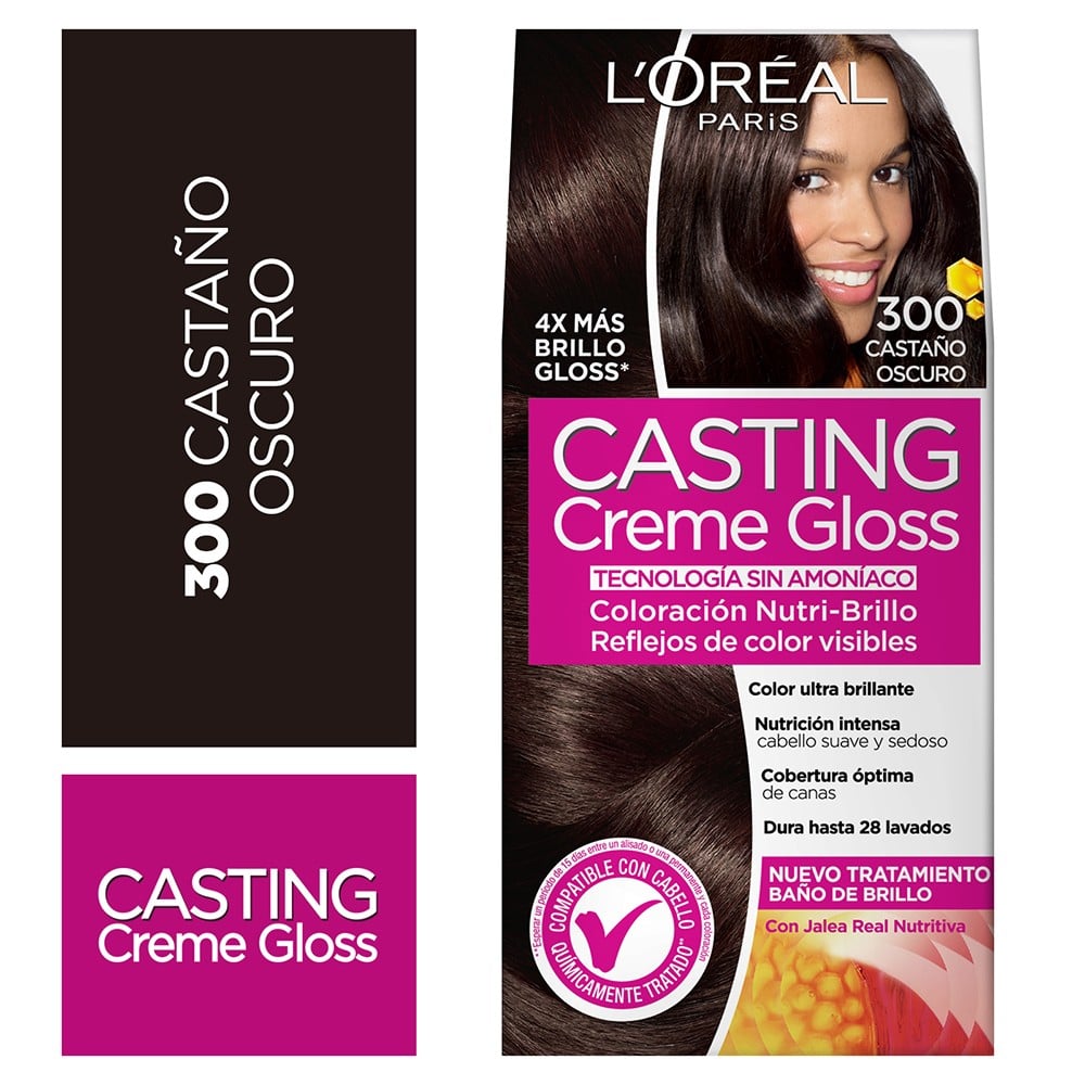 Casting Creme Gloss Casta Oscuro Jalea Real N 300 (Coloracion)