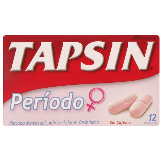 Tapsin Periodo Comprimidos x 12 (Paracetamol/Pamabrom /Pirilamina)
