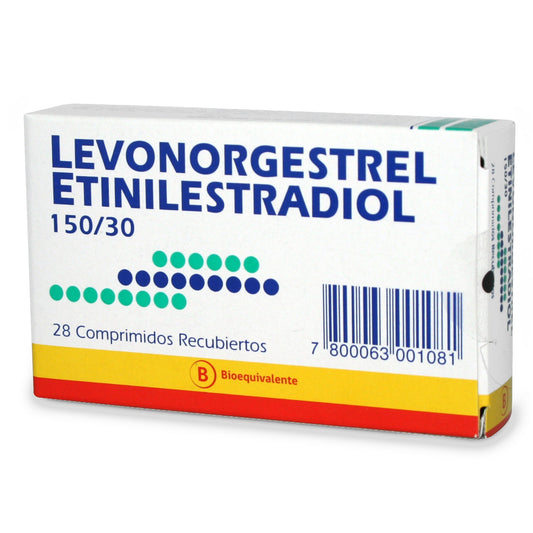 Etinilestradiol-Levonorgestrel 30/150 mg Comprimidos x 28 And (Levonorgestrel/Etinilestradiol)