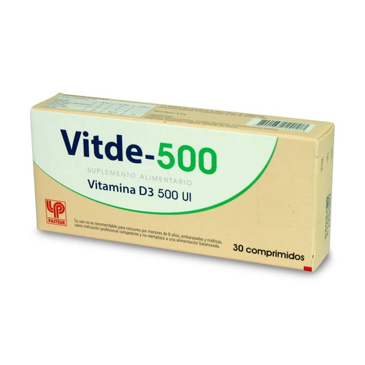 Vitde Comprimidos 500 mg x 30 (Vitamina D3)