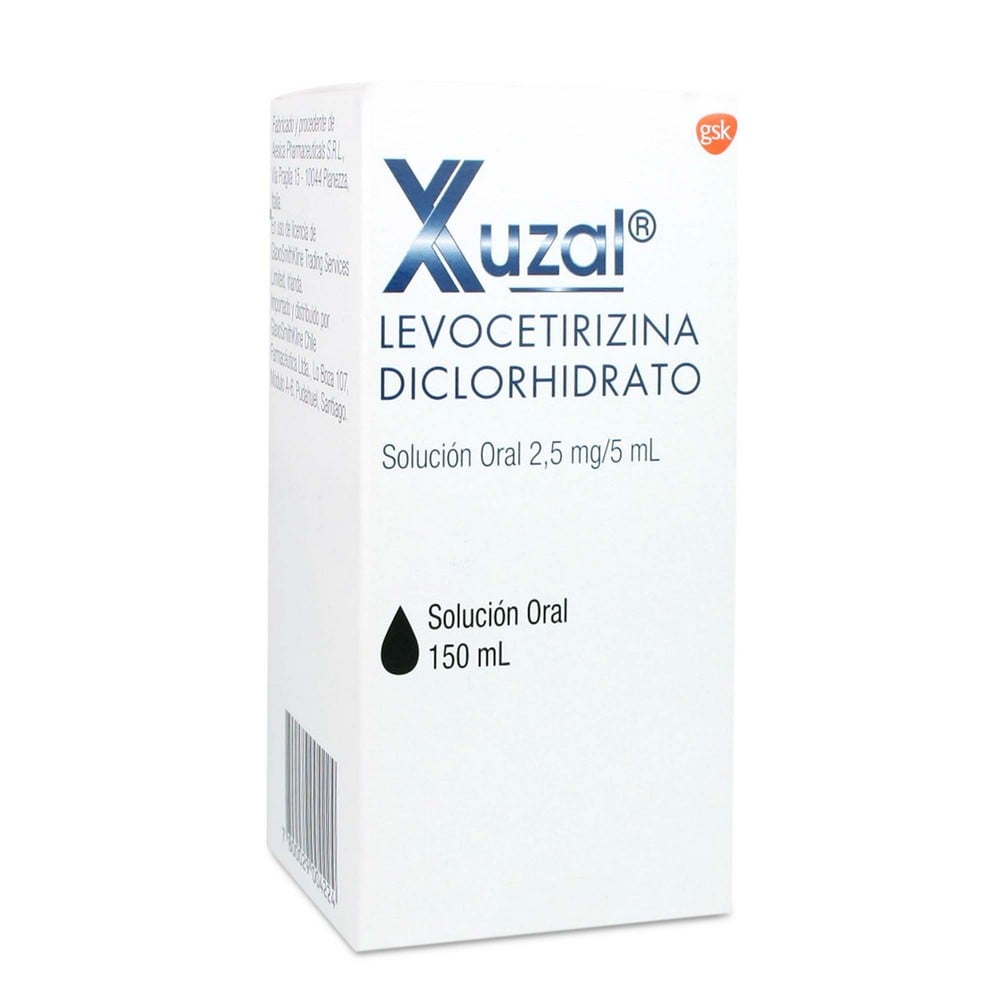 Xuzal Solución 2,5mg/5ml x 150 ml (Levocetirizina)