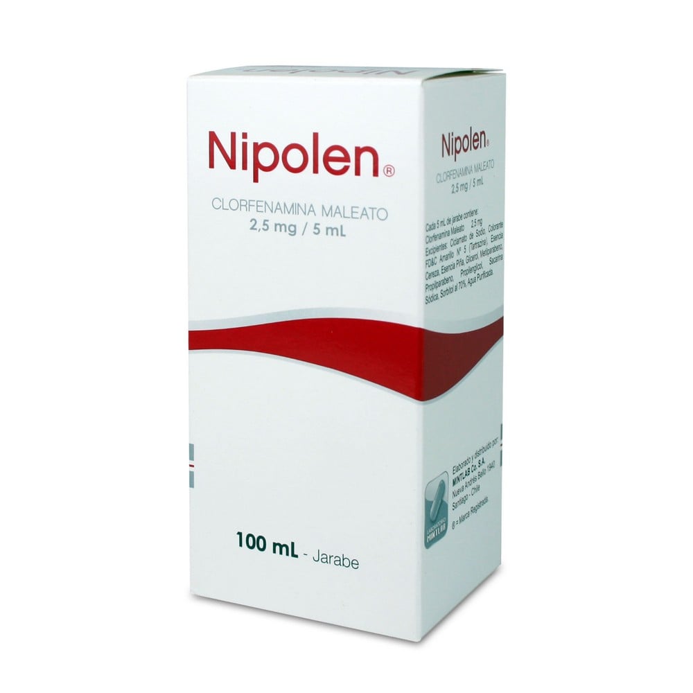 Nipolen Jarabe 2,5 mg/mlx 100 ml (Clorfenamina)