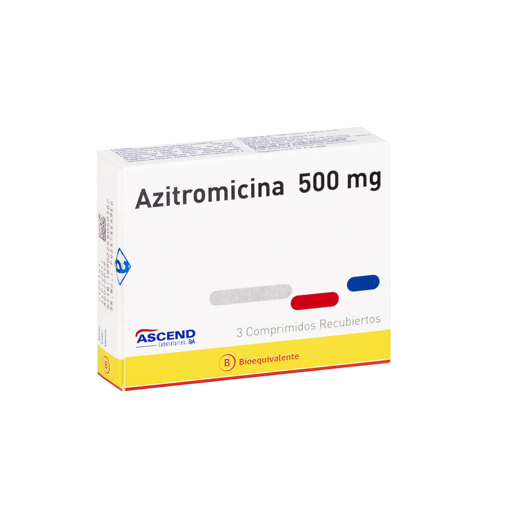 Azitromicina Comprimidos 500 mg x 3 Ascend
