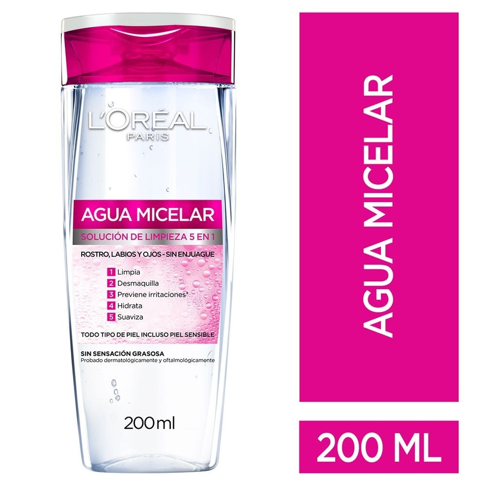 Agua Micelar Piel Sensible Hidra Total5 x 200 ml Loreal (Desmaquillante Y Limpieza)