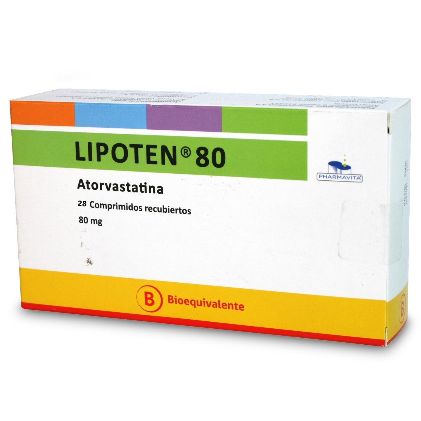 Lipoten Comprimidos 80 mg x 28 (Atorvastatina)