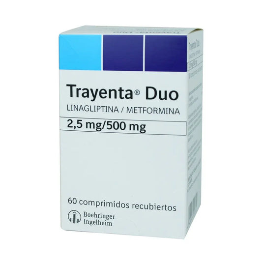 Trayenta Duo Comprimidos 2,5mg/ 500 x 60 (Linagliptina/Metformina)