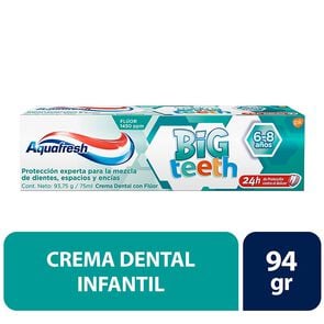 Aquafresh Big Teeth 6-8 x 94 Gr x 2 (Crema Dental Infantil)