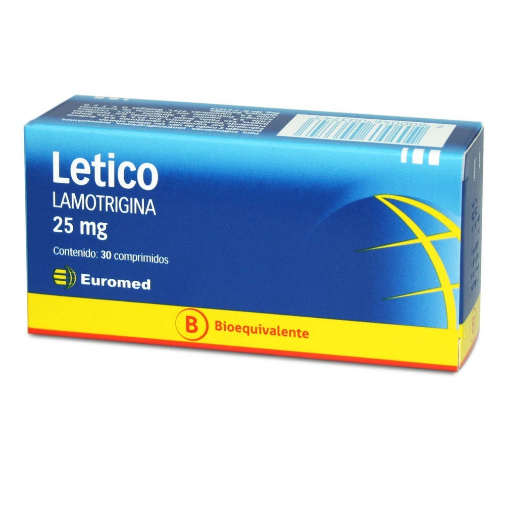 Letico Comprimidos 25 mg x 30 (Lamotrigina)