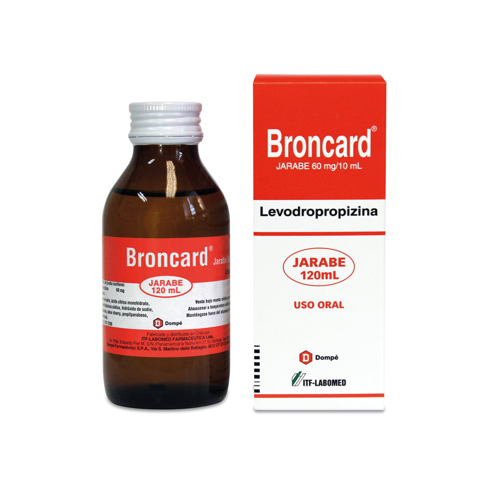 Broncard Jarabe 60 mg/10ml x 120 ml (Levodropropizina)