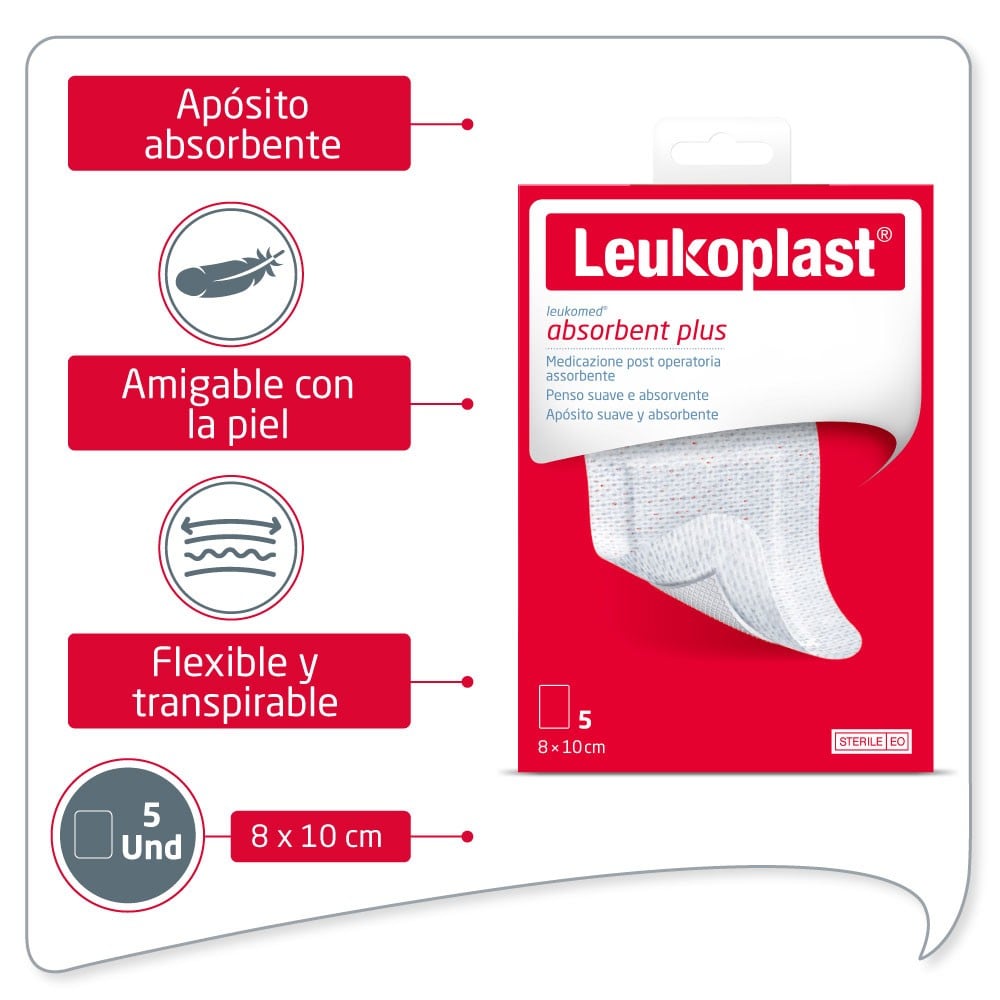 Leukoplast Aposito 8 x 10Cm x 5 Unid
