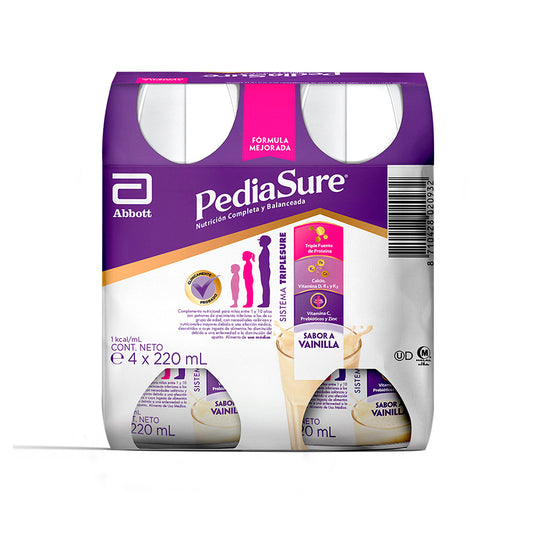 Pediasure Complete Vainilla 220 ml x 4 Unidades (Vitaminas Y Suplementos)