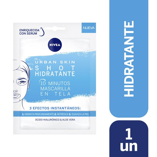 Nivea Mascarilla En Tela Urban Skin Shot Hidratante 10 Minutos (Cuidado Facial)