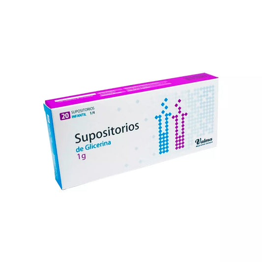 Supositorio De Glicerina Inf 1 Gr x 20 Valma