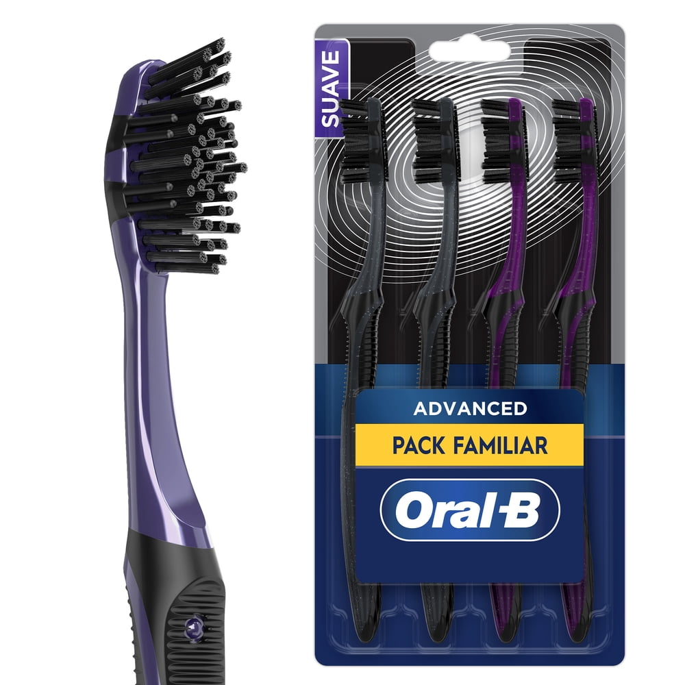 Oral B Cepillo Advance Suave Charcoal x 2 Unidades (Cepillos Dentales Adulto)