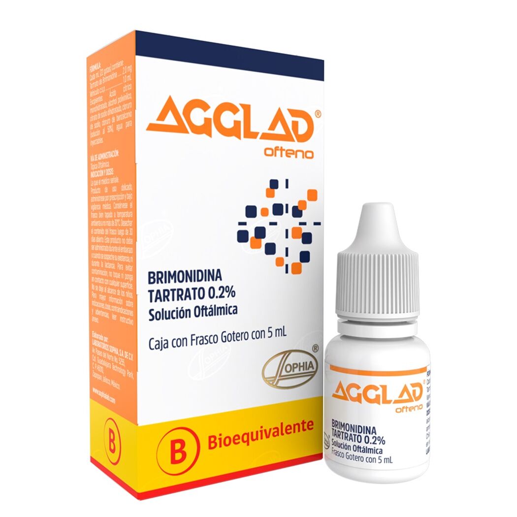 Agglad Solución Oftálmica 0,2 % x 5 ml (Brimonidina)
