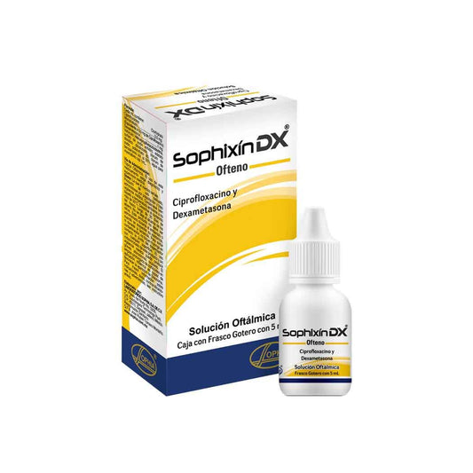 Sophixin Dx Solución Oftálmica x 5 ml (Dexametasona/Ciprofloxacino)