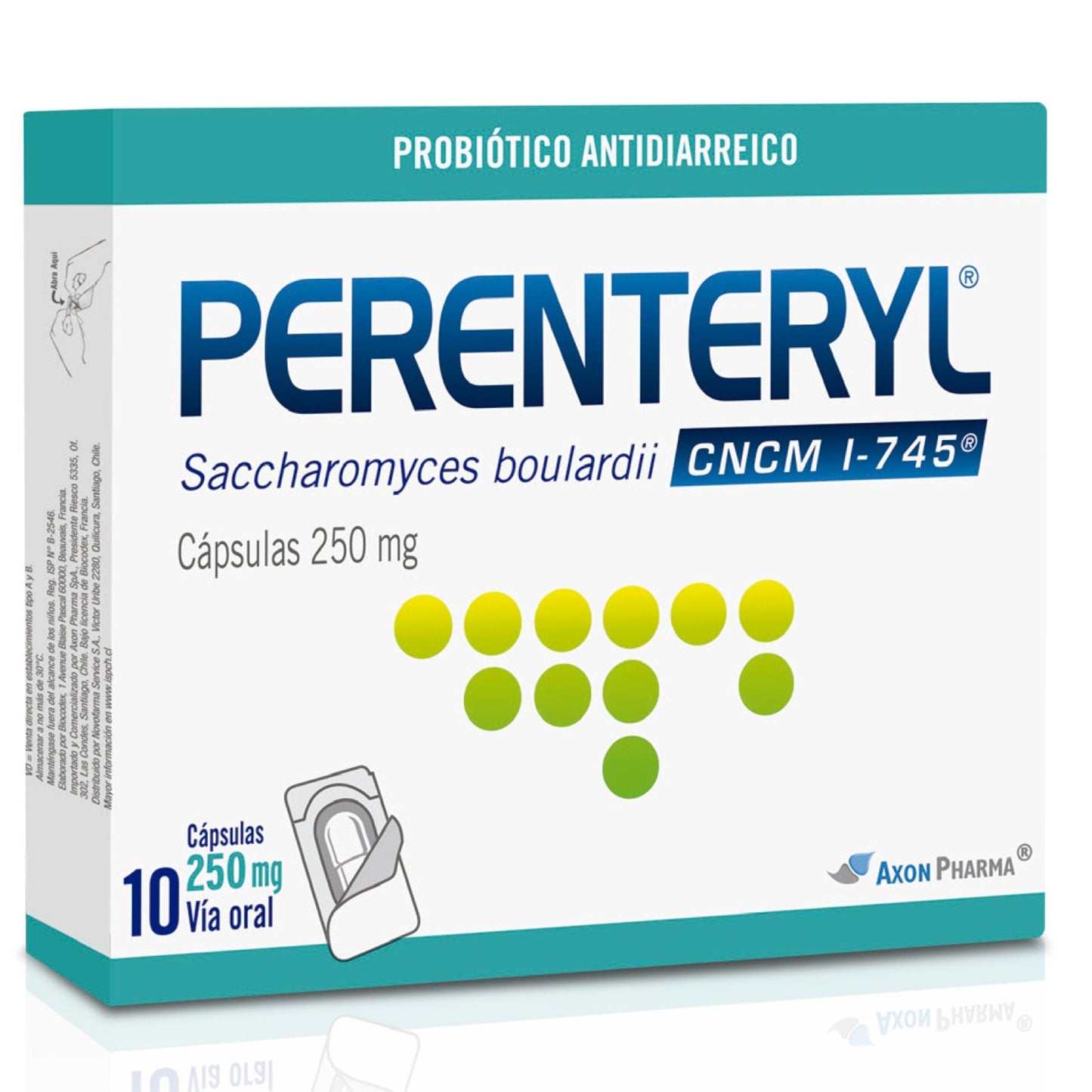Perenteryl Cápsulas 250 mg x 10 (Saccharomyces Boulardii)