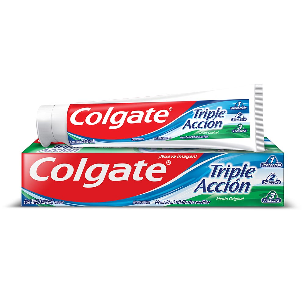 Colgate Crema Triple Accion Ext Fresc x 75 ml x 3 (Crema Dental Adulto)