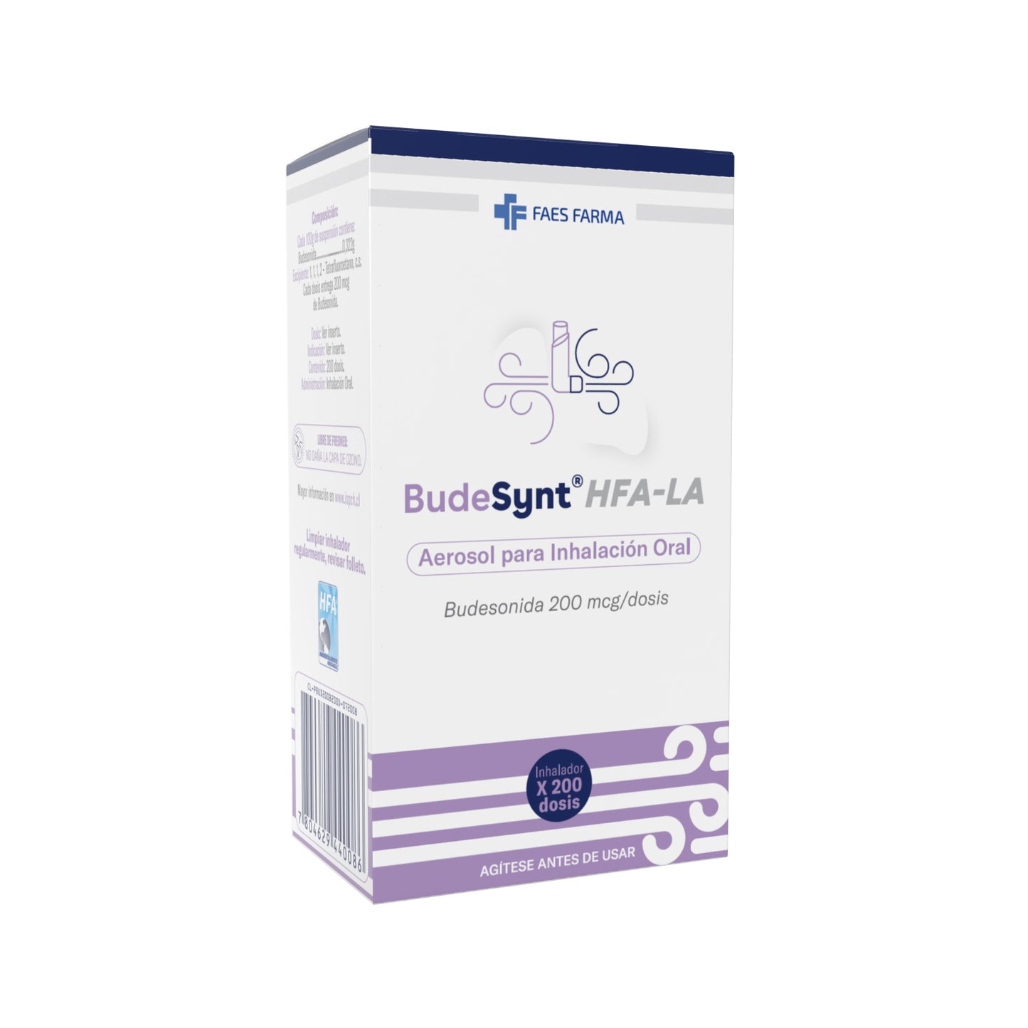 Budesonida Hfa-La Inh 200 mcg x 200 Dss Faes