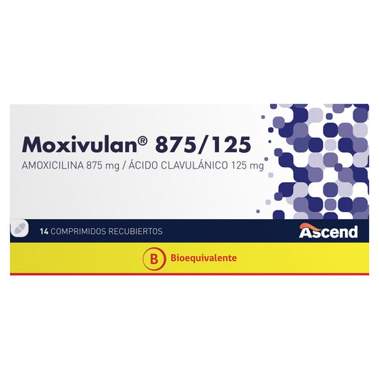 Moxivulan Comprimidos 875/125mg x 14 (Amoxicilina/Ácido Clavulánico)