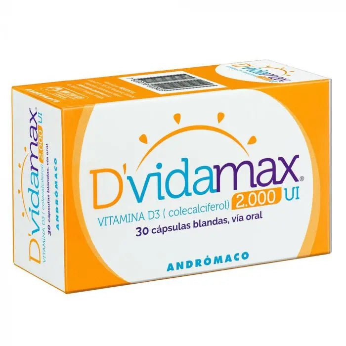 Dvidamax Cápsulas 2000 Ui x 30 (Vitamina D3)