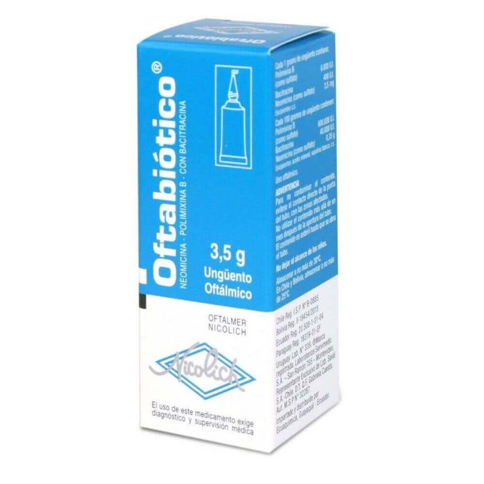 Oftabiotico Ungüento Oftálmica x 3,5 Gr (Polimixinab/Neomicina/Bacitracina)