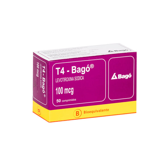 T4 Comprimidos 100 mcg x 50 (Levotiroxina)