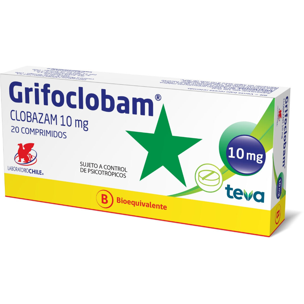 Grifoclobam Comprimidos 10 mg x 20 (Clobazam)